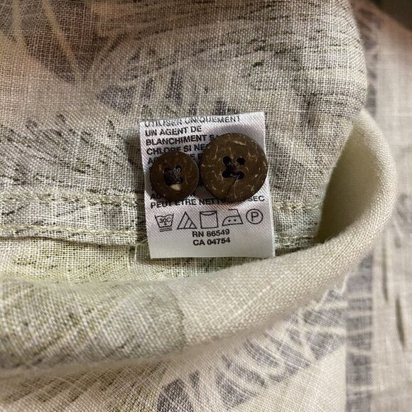 Tommy Bahama 100% Linen Camp Loop Collar Shirt Men's XL Hawaiian Palm Trees S/S - Picture 9 of 12